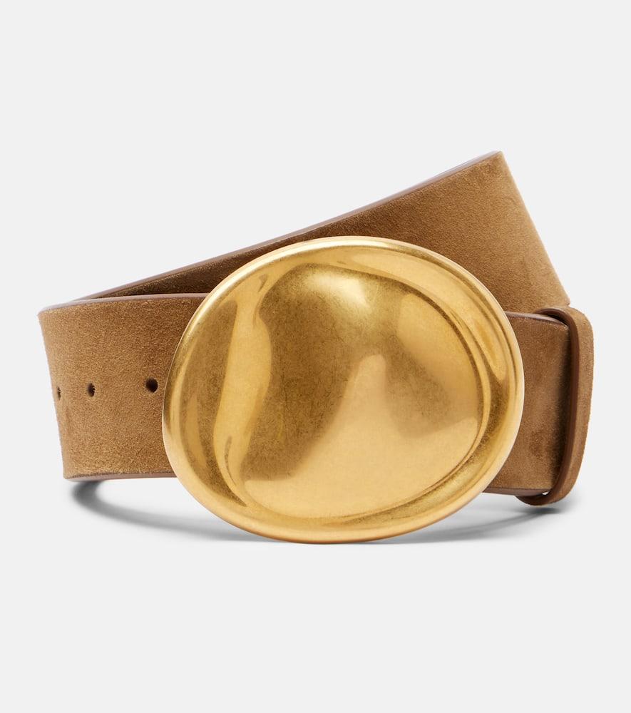 khaite keefe suede belt