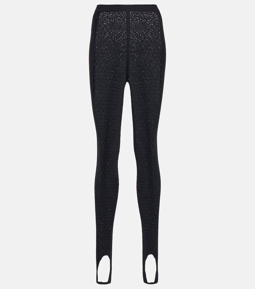 khaite lace stirrup leggings