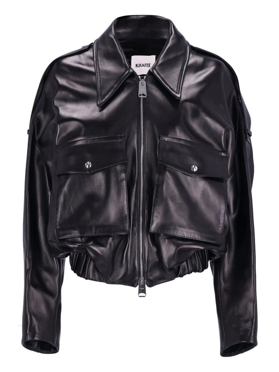 khaite leather jacket owey