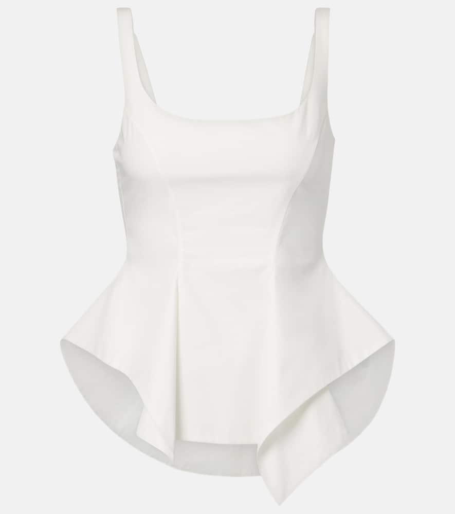 khaite loa cotton poplin top
