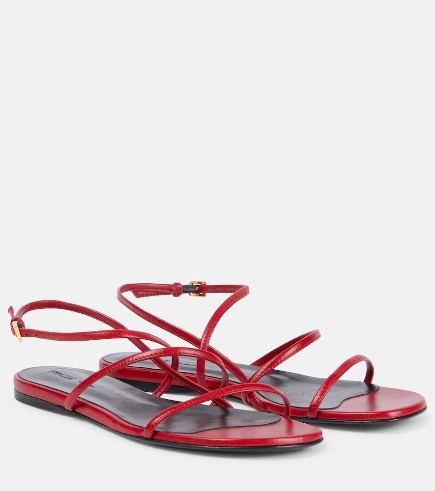 khaite loop leather sandals