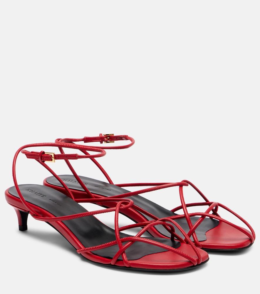 khaite loulou 35 leather slingback sandals