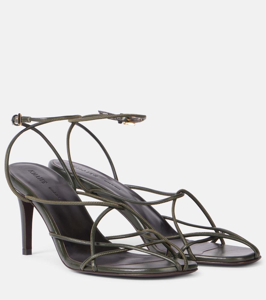 khaite loulou 75 leather sandals