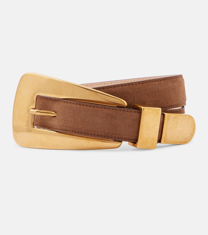 khaite lucca suede belt