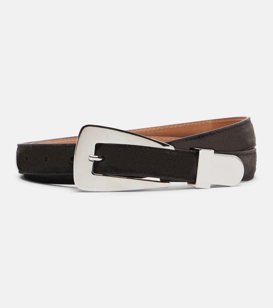 khaite lucca suede belt