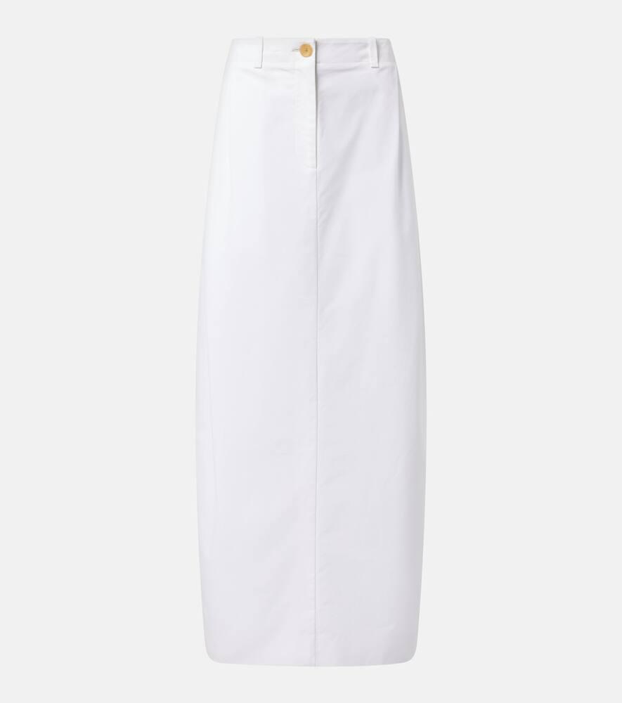 khaite lucian cotton poplin maxi skirt
