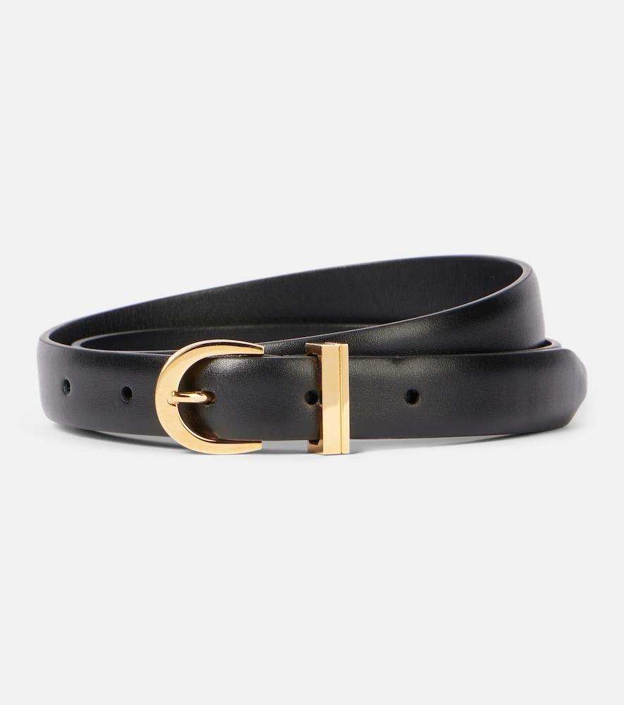 khaite luna leather belt