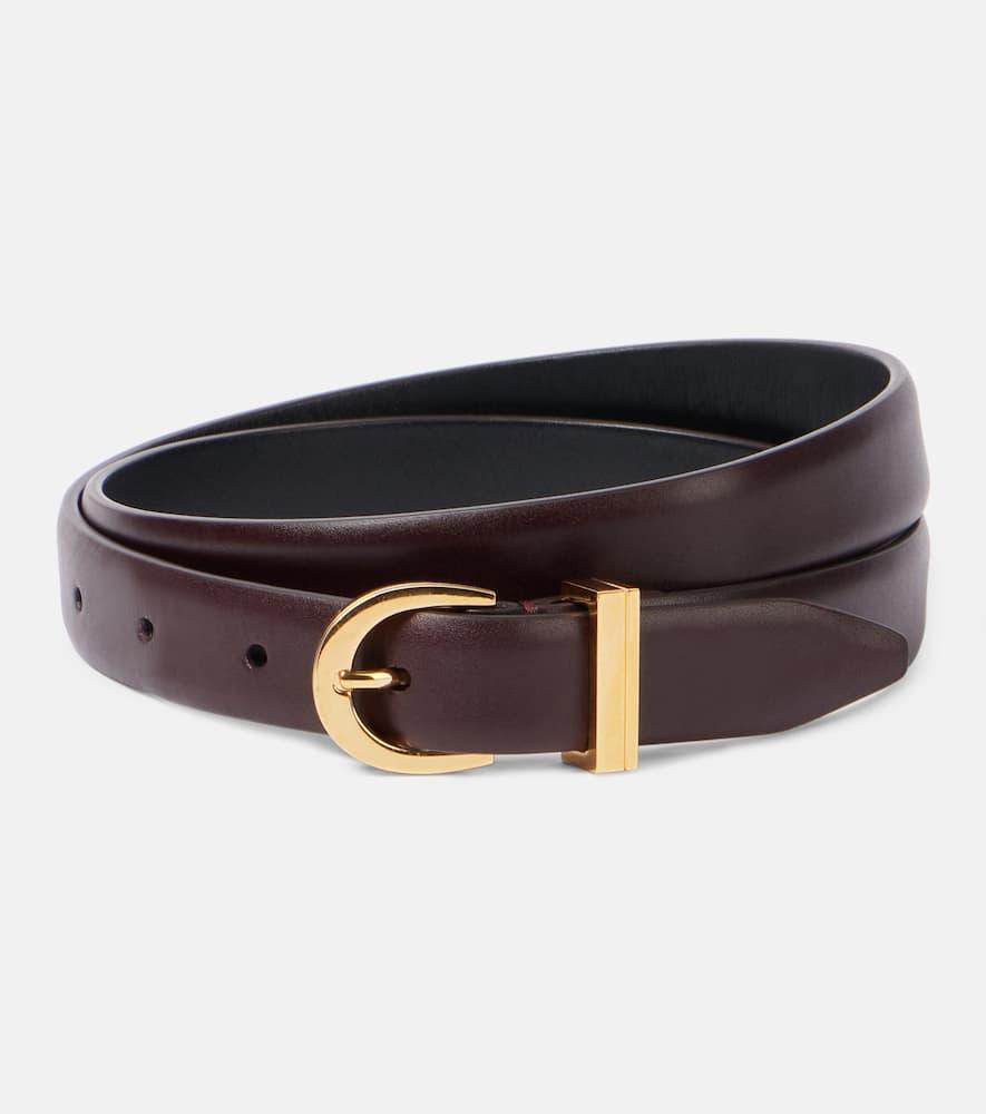 khaite luna leather belt