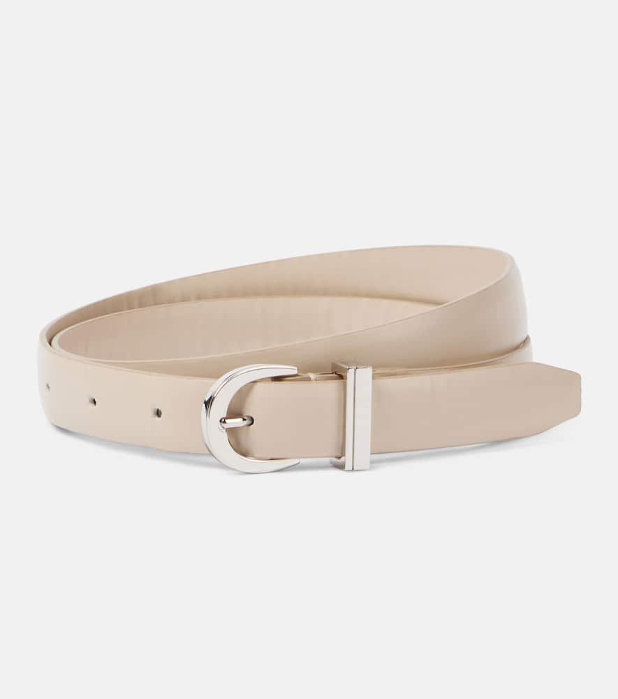 khaite luna leather belt