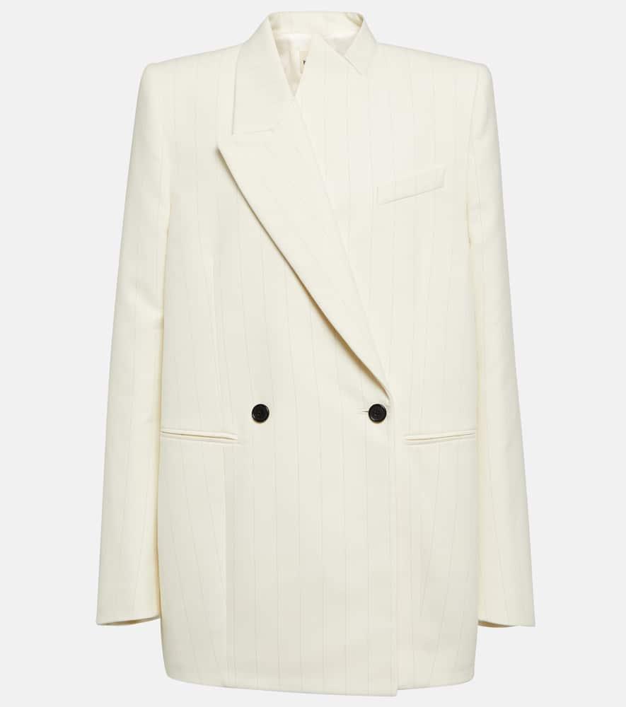 khaite malek striped cotton tuxedo jacket