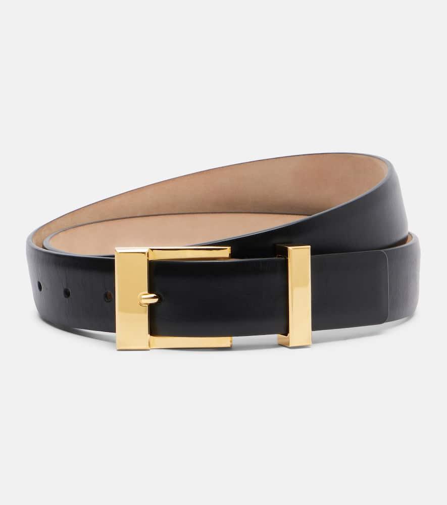 khaite manhattan leather belt