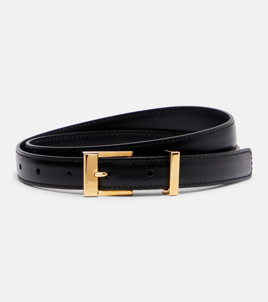 khaite manhattan leather belt