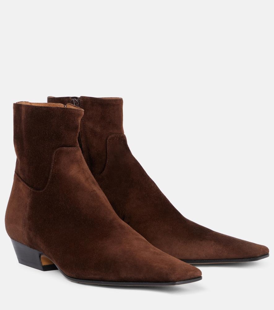 khaite marfa suede chelsea boots