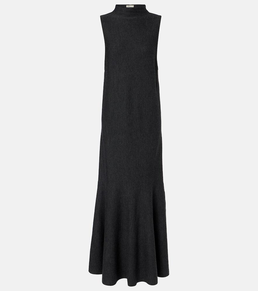 khaite margo wool maxi dress