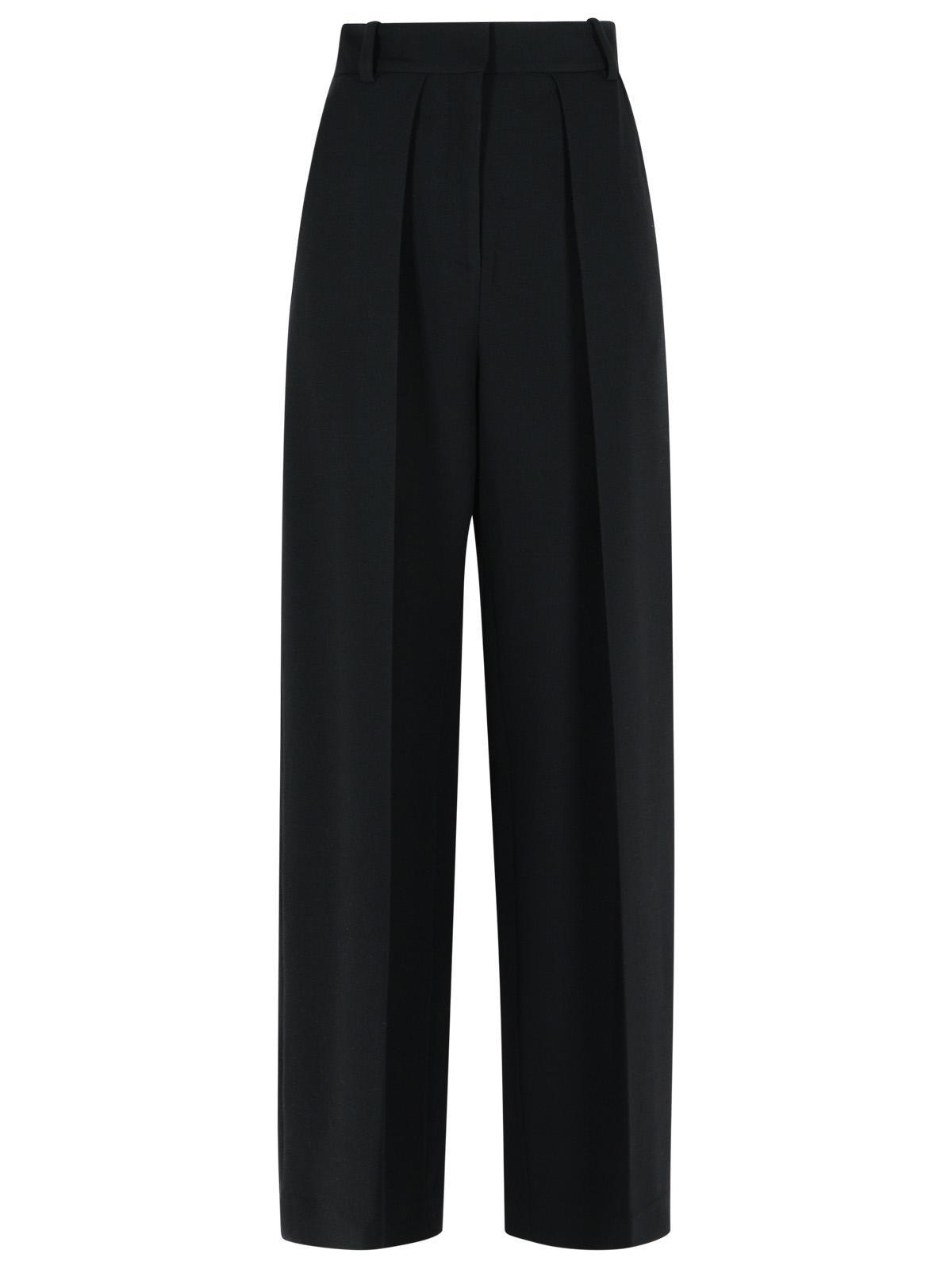 khaite maris black polyester blend pants
