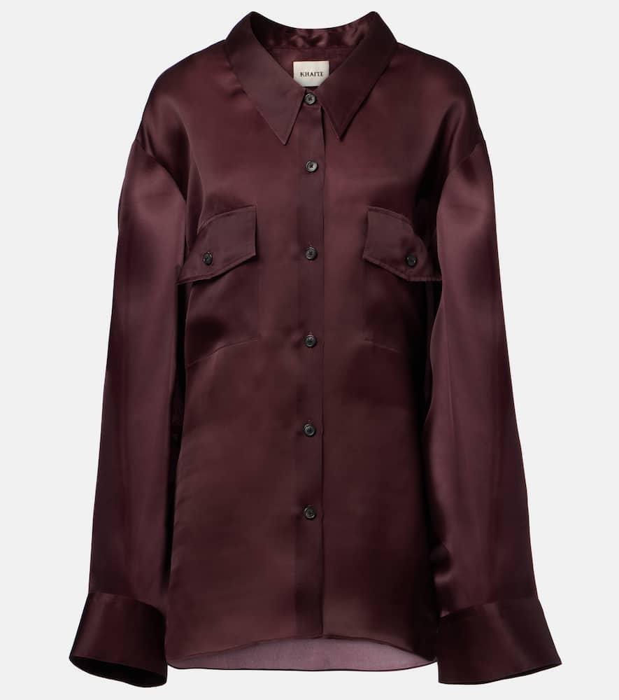 khaite matteo silk shirt