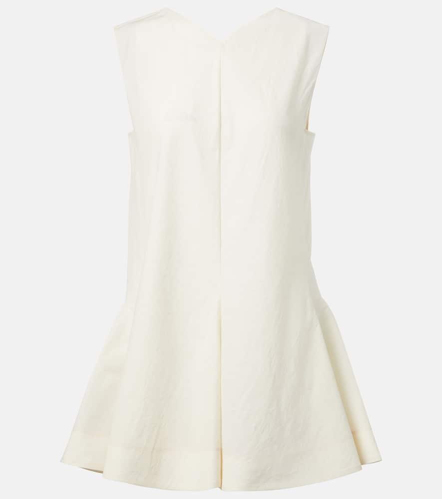 khaite mel silk and cotton minidress