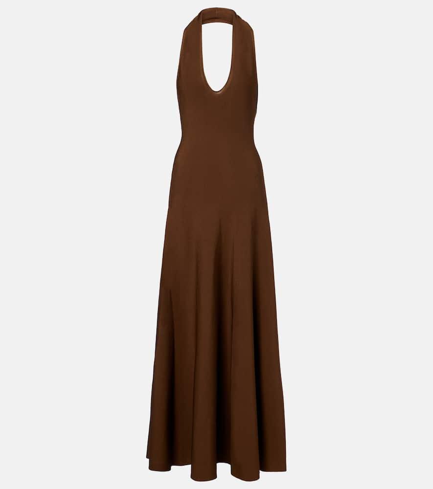 khaite melina halterneck maxi dress