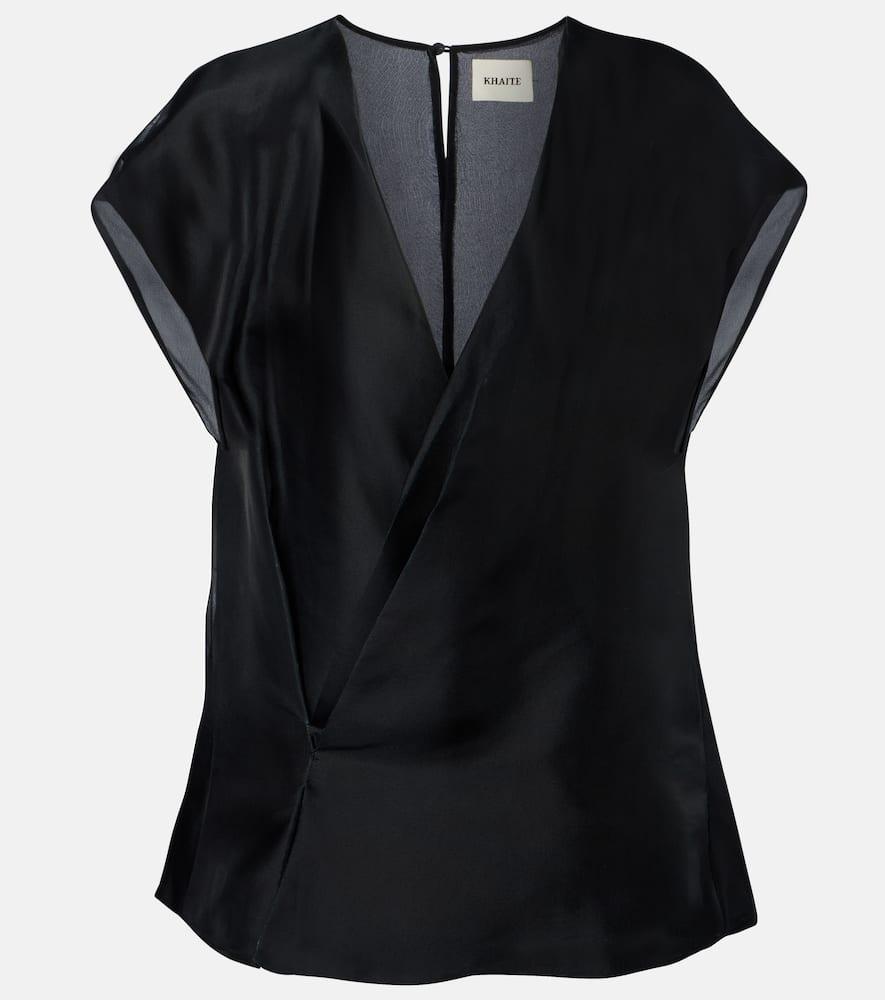 khaite mer silk top