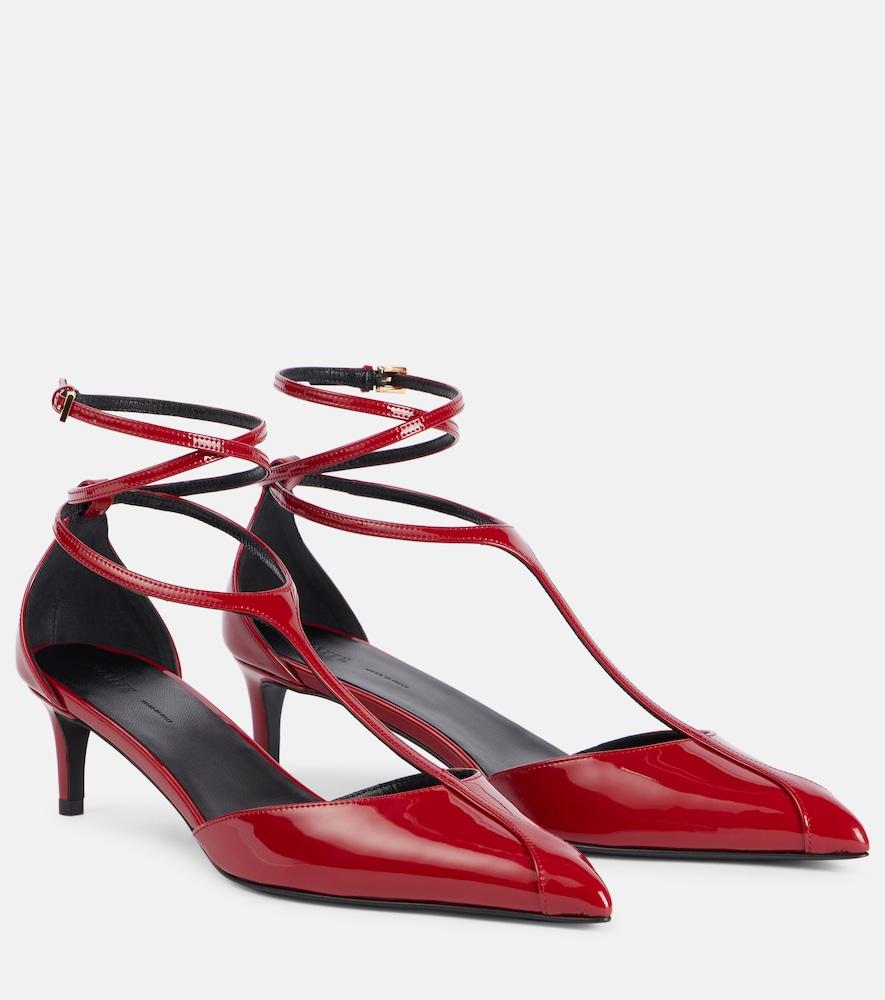 khaite mia 45 patent leather pumps