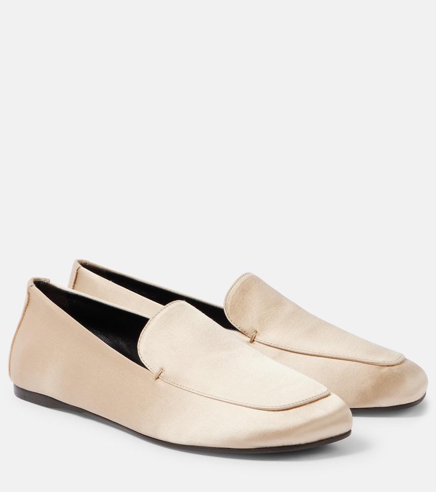 khaite monroe satin loafers