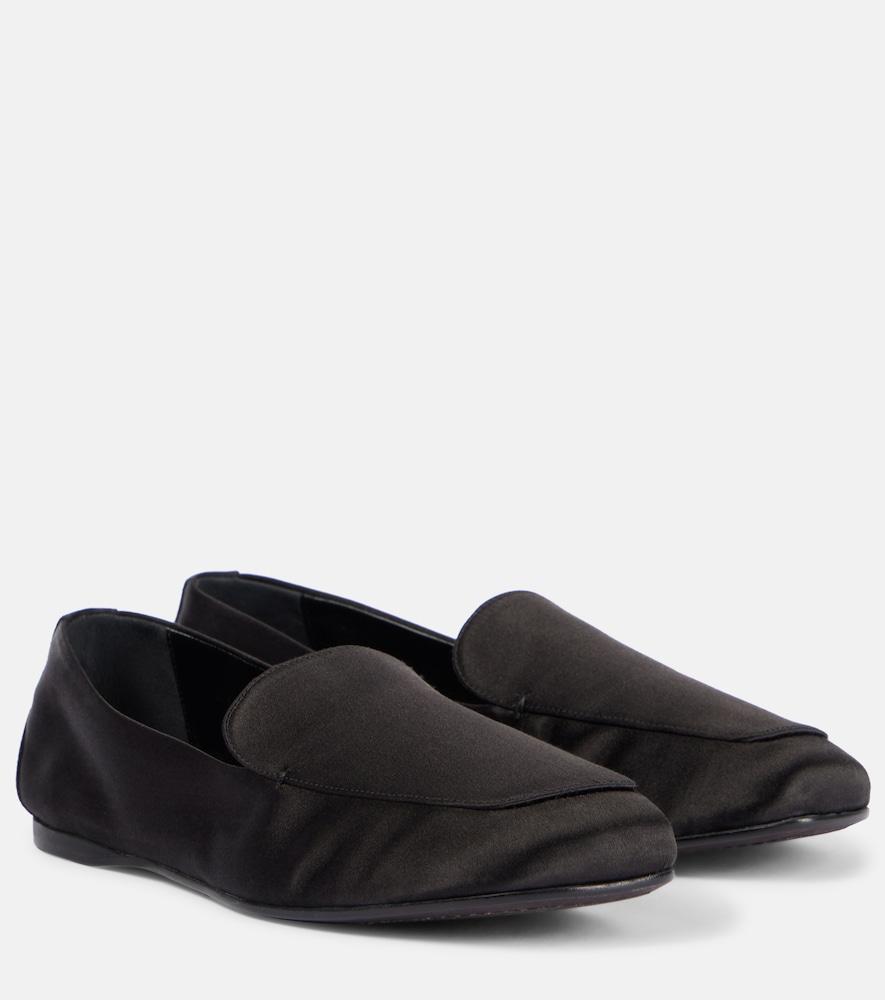 khaite monroe satin loafers