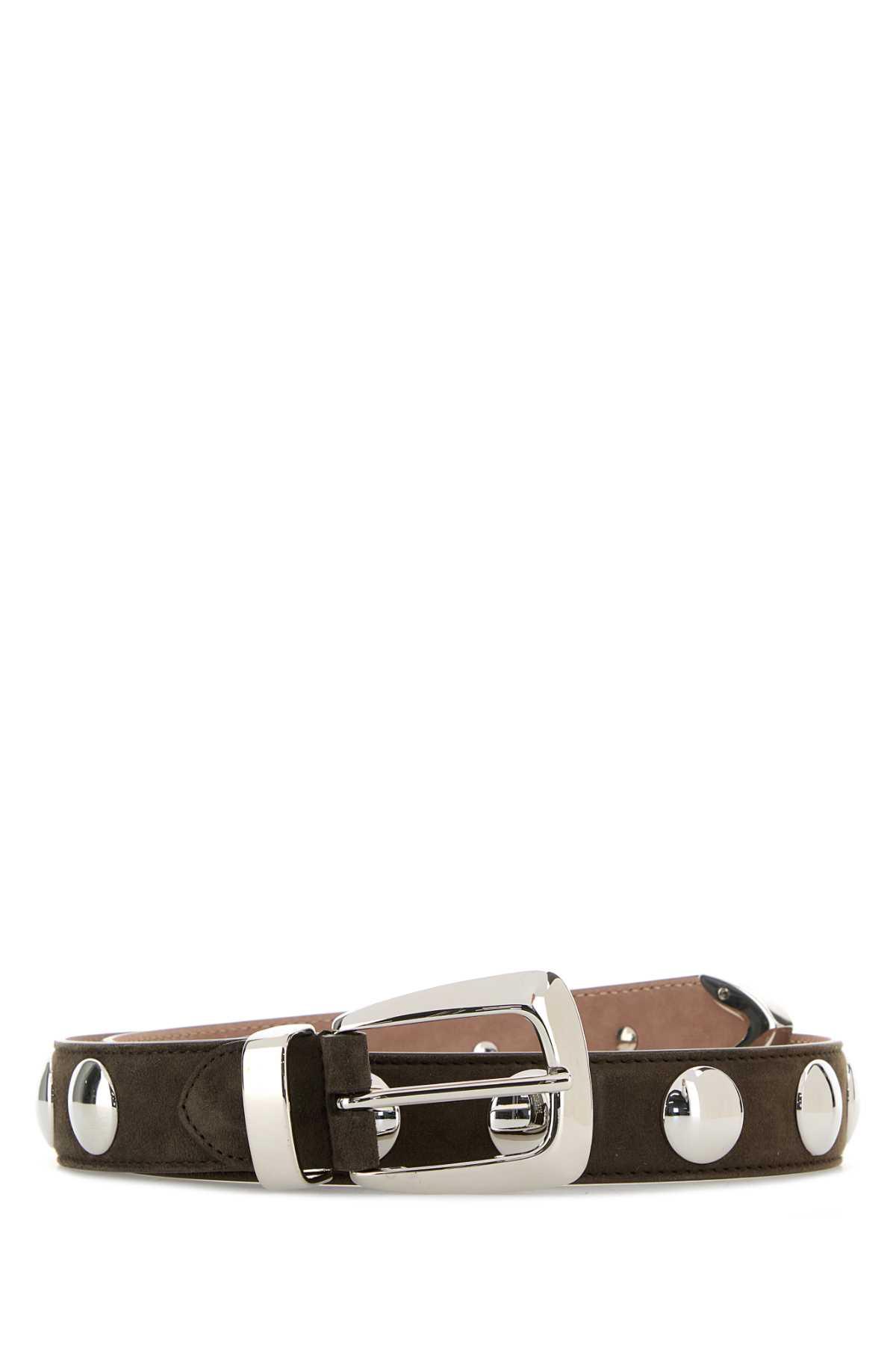 khaite mud suede benny belt