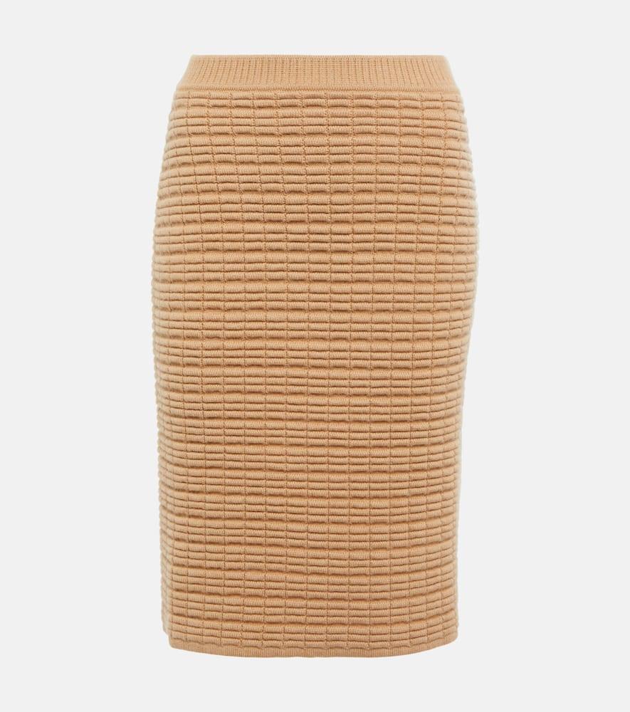 khaite nailah cashmere mini skirt