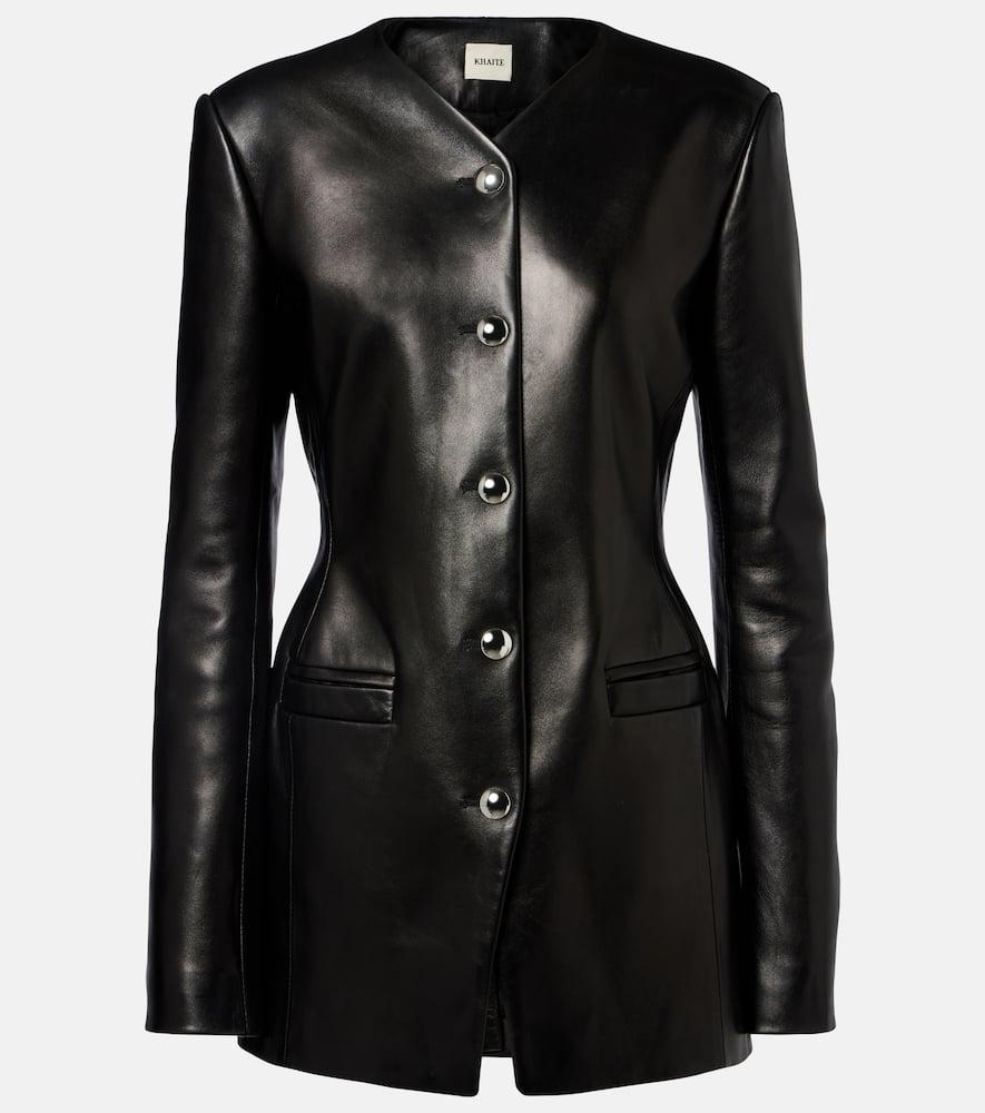 khaite naran leather jacket