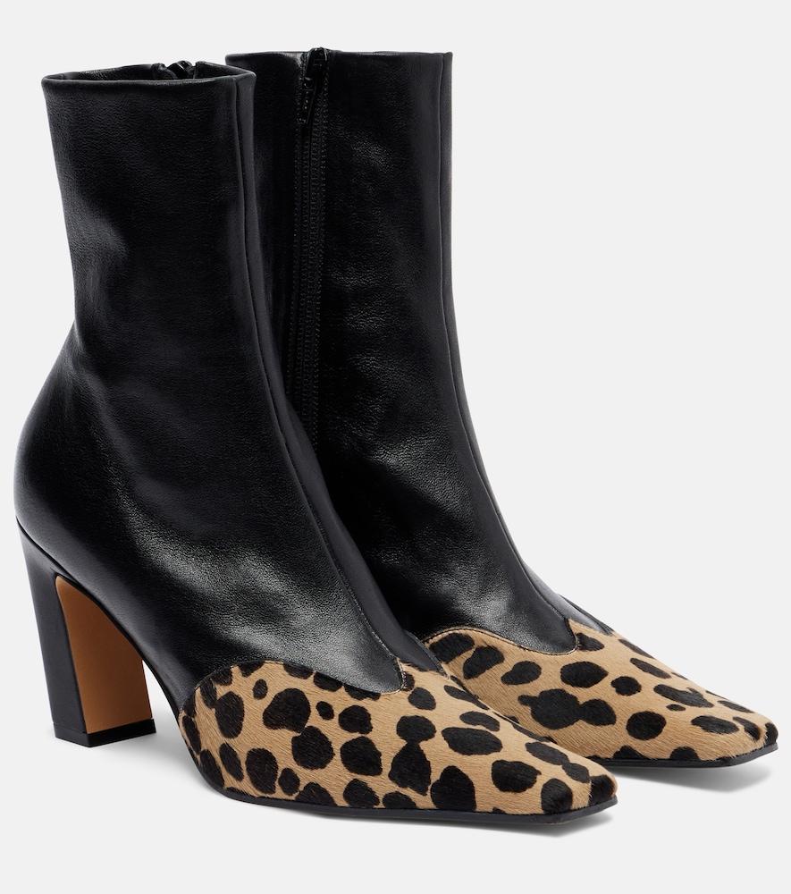 khaite nevada 85 leather ankle boots