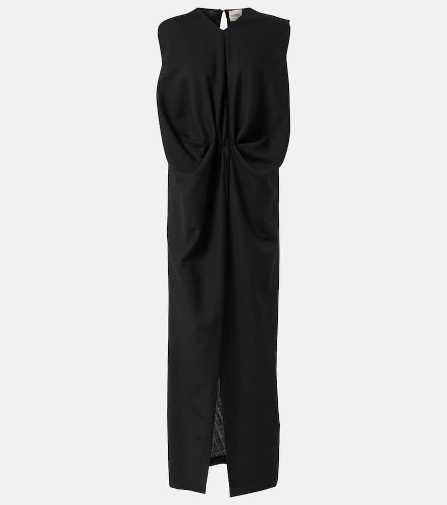 khaite niel wool and mohair maxi dress