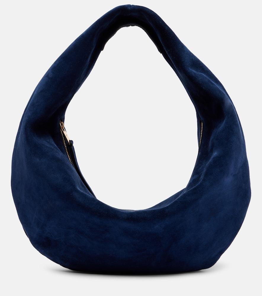 khaite olivia medium suede shoulder bag