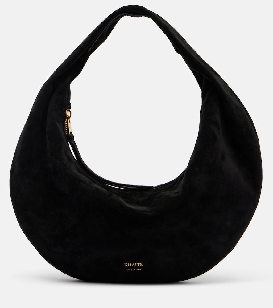khaite olivia mini suede shoulder bag
