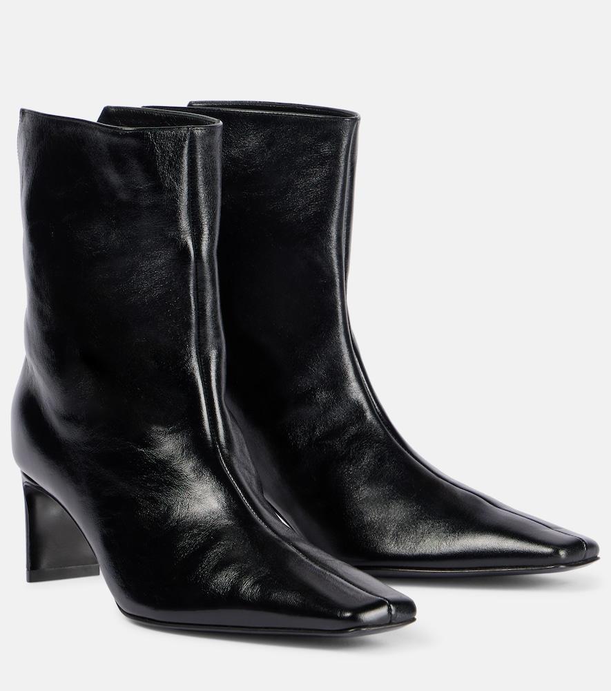 khaite ona 55 leather ankle boots