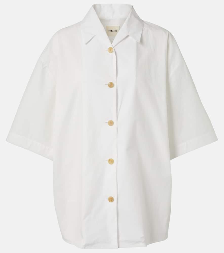 khaite owen cotton poplin shirt