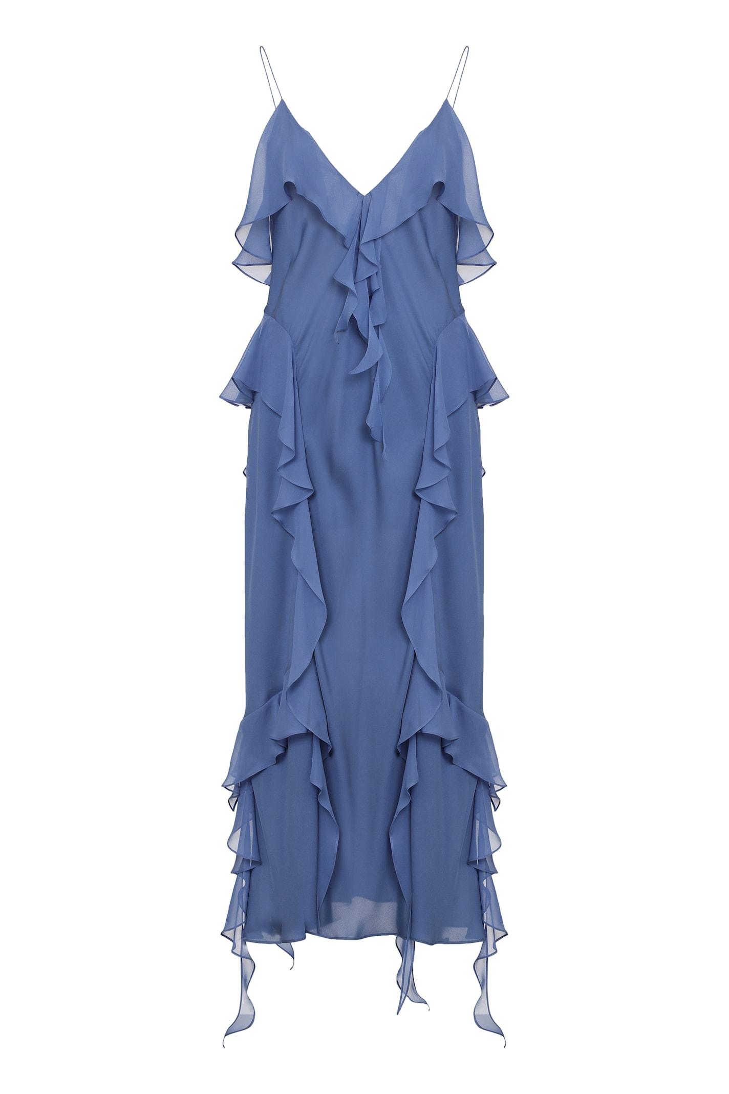 khaite pim silk dress