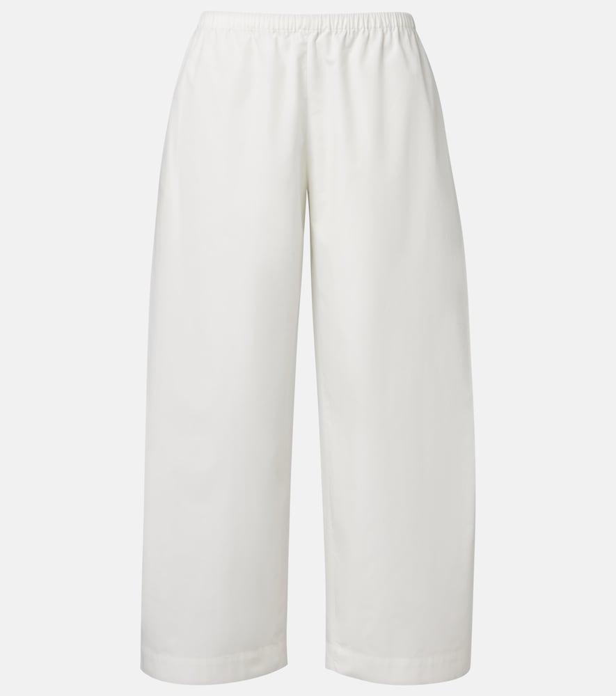 khaite roma cotton poplin wide