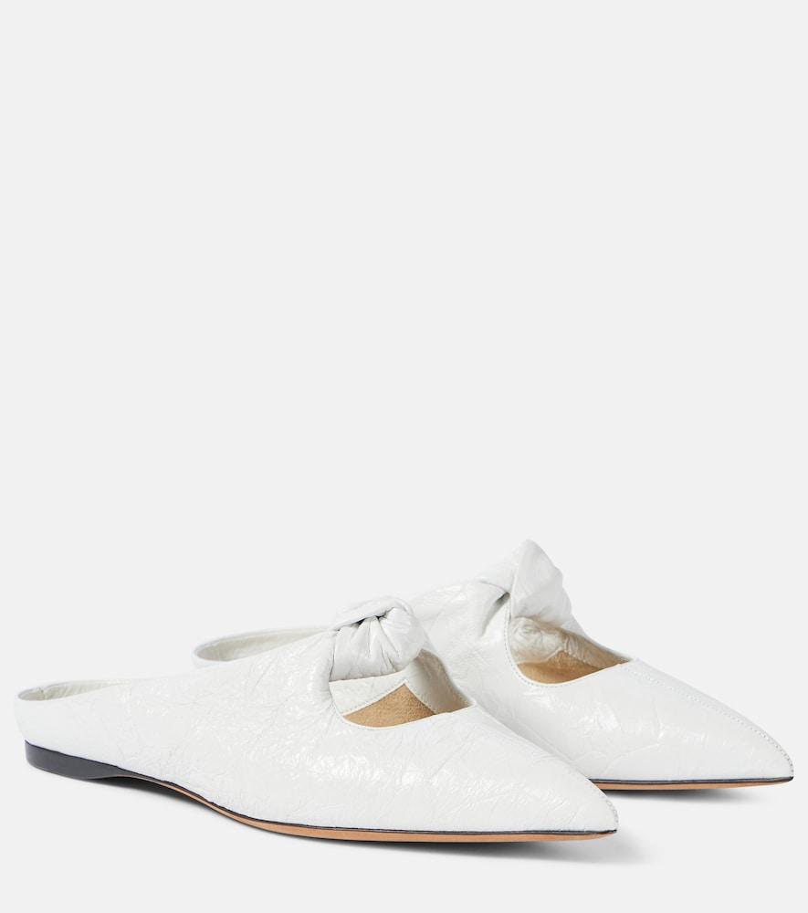 khaite rowan leather flats