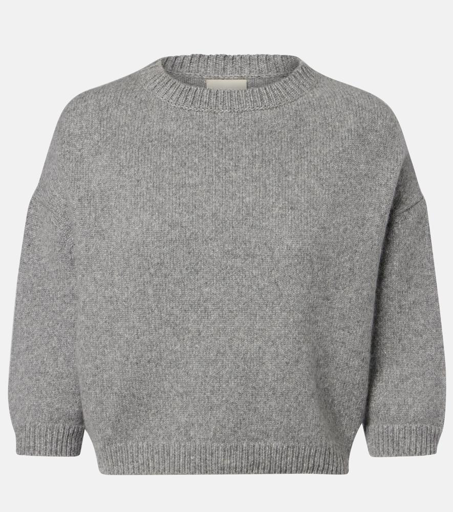 khaite sabina cropped cashmere sweater