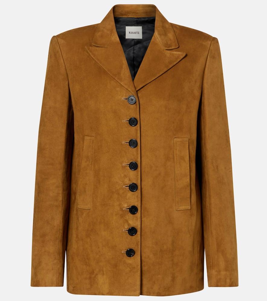 khaite saraphina suede jacket