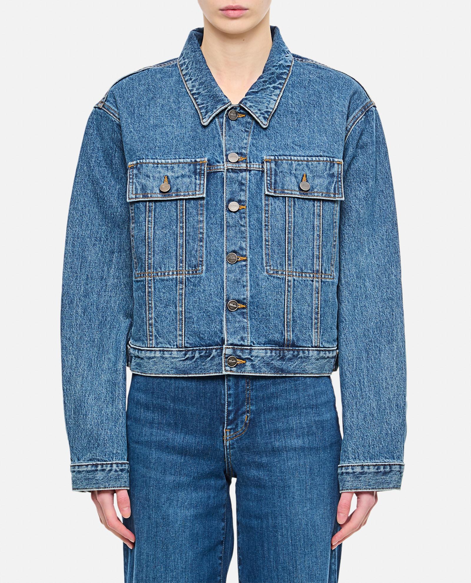 khaite saunder denim jacket
