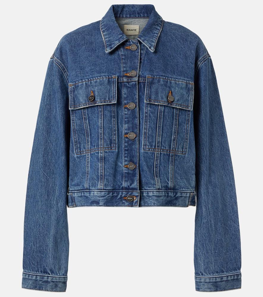 khaite saunder denim jacket