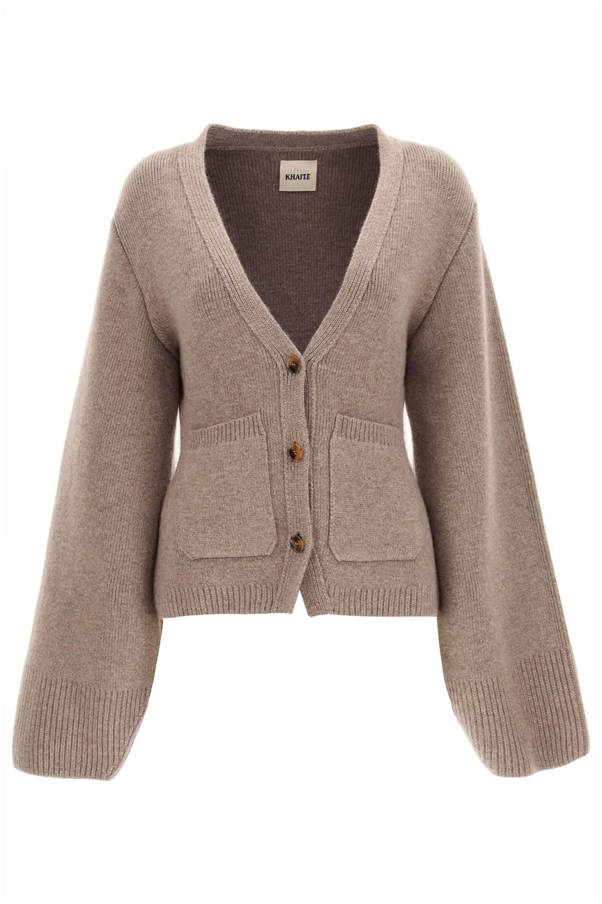 khaite scarlet cashmere cardigan