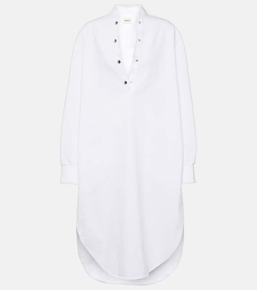 khaite seffi cotton shirt dress