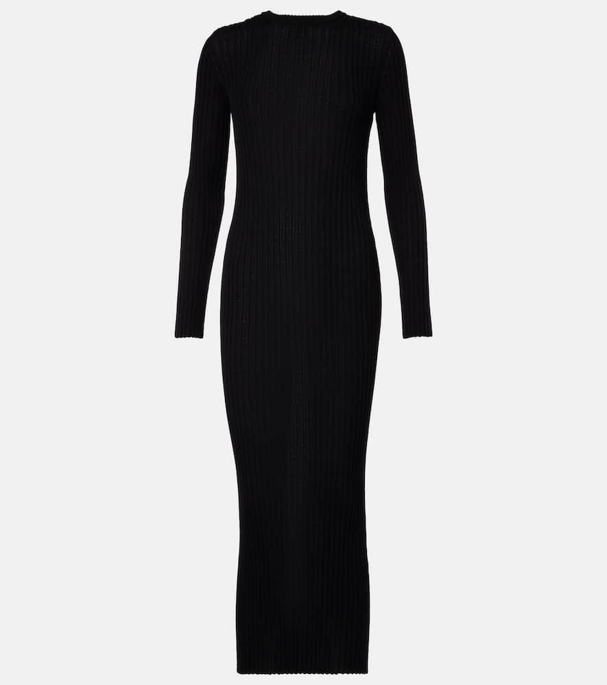 khaite sigrid wool maxi dress