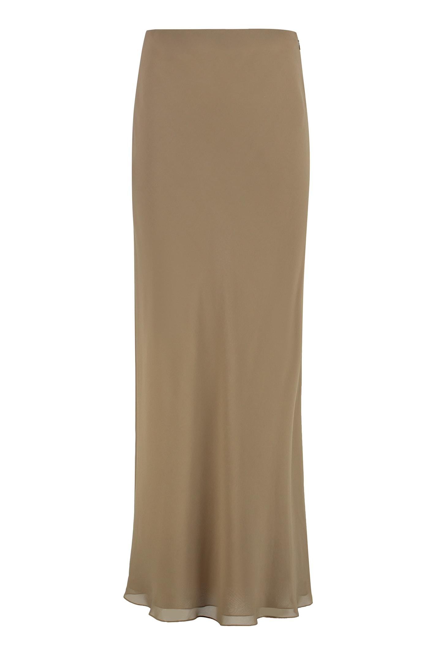 khaite silk skirt