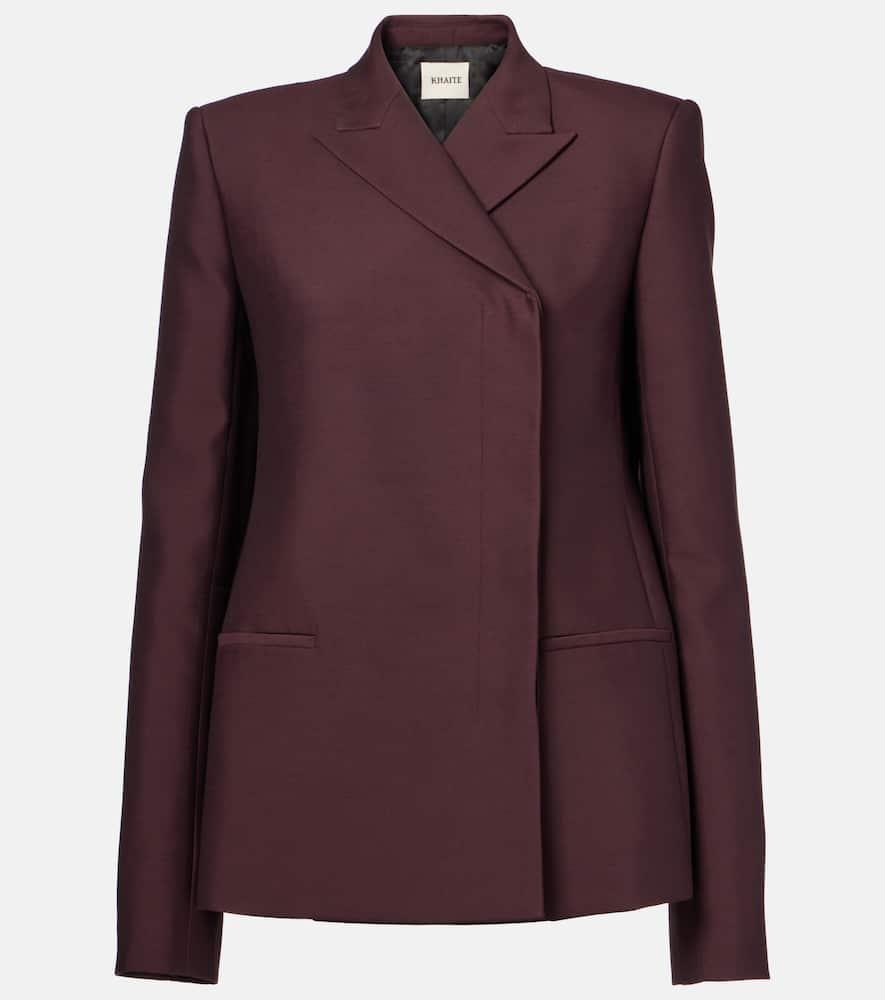 khaite silvannah wool and silk blazer