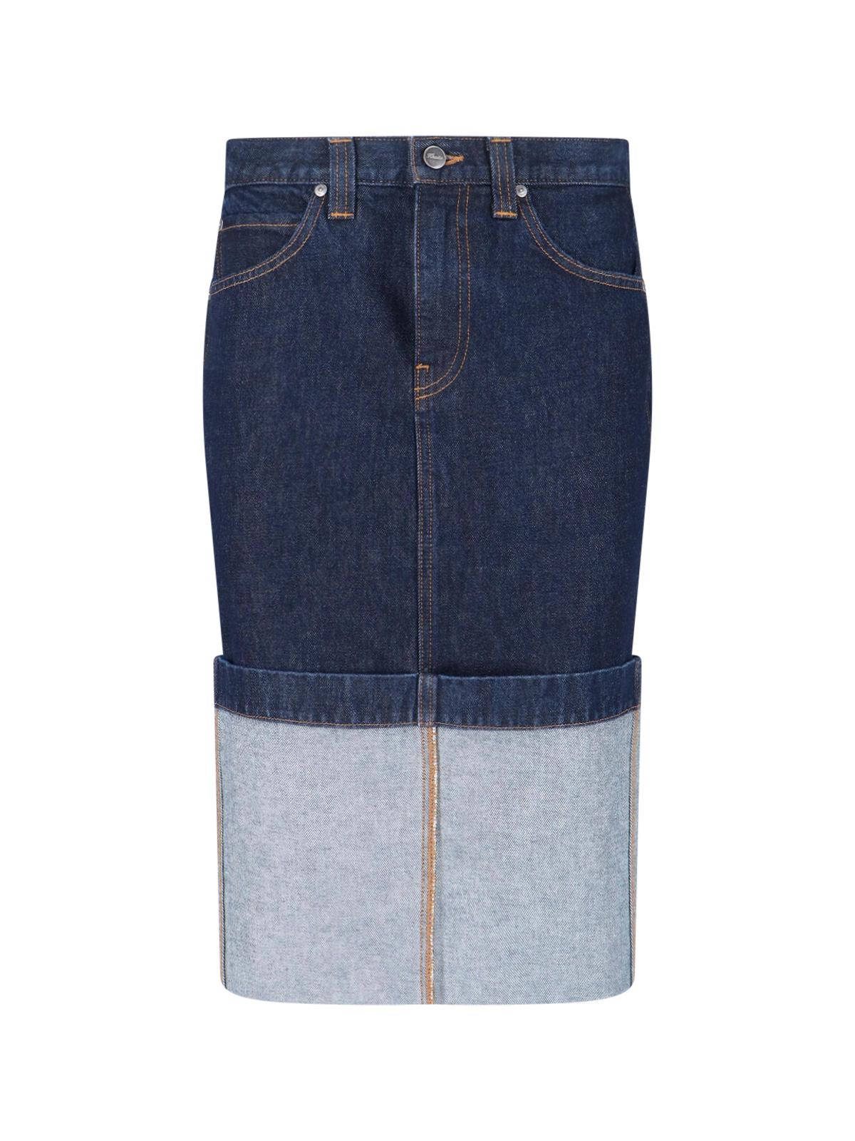 khaite skirts blue cotton - women