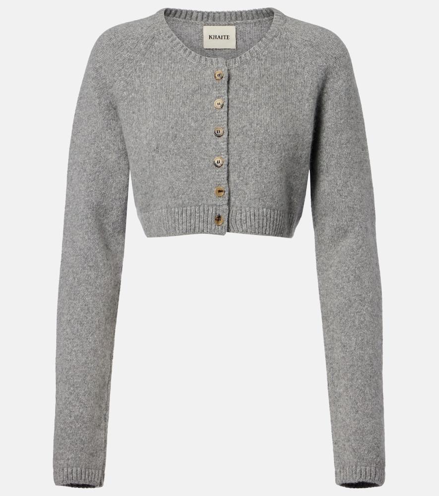 khaite steph cropped cashmere cardigan
