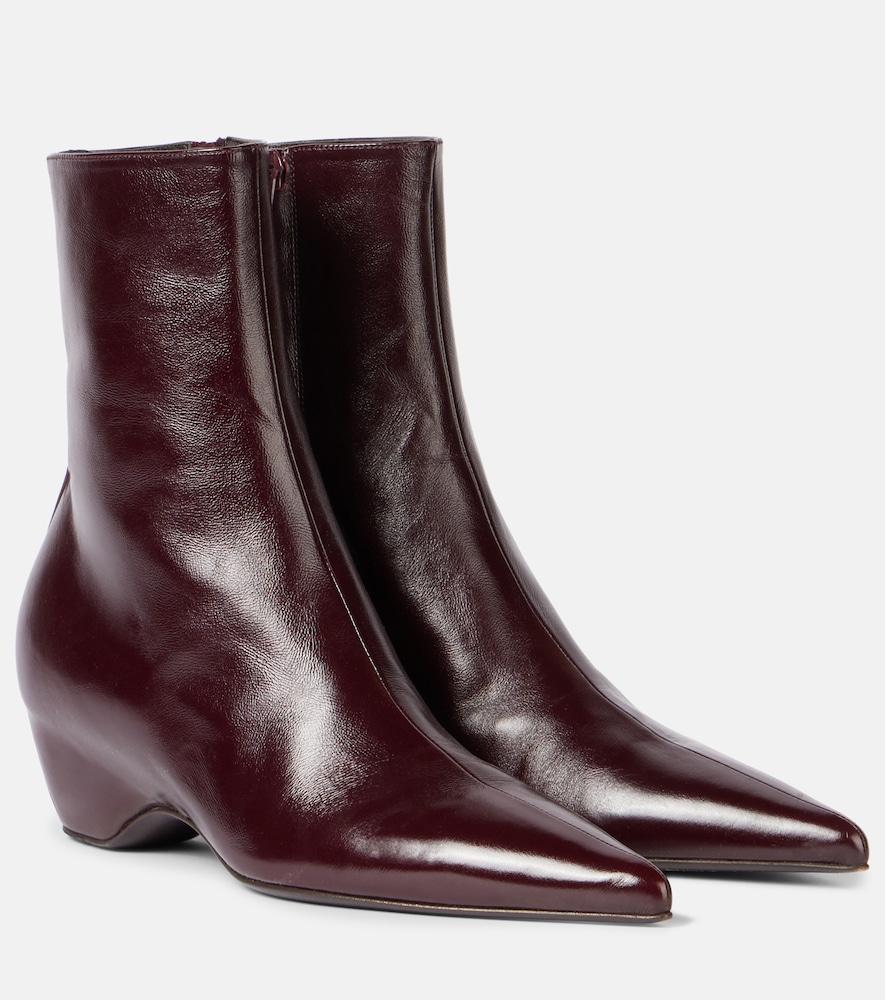 khaite sybil 40 leather ankle boots